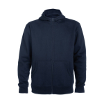 Sweat-shirt avec capuche 280 g/m² Roly Direct Montblanc couleur bleu marine deuxième vue