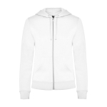 Sweat-shirt pour femme 280 g/m² Roly Direct Veleta couleur blanc deuxième vue