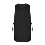 Tablier de travail unisexe réversible 195 g/m² Roly Arzak couleur noir deuxième vue