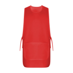 Tablier de travail unisexe réversible 195 g/m² Roly Arzak couleur rouge deuxième vue