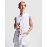 Blouse pour femme en polyester 130 g/m² Roly Aldany couleur blanc première vue d'usage