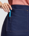 Tablier de travail court style jean 250 g/m² Roly Dacosta couleur bleu jean vue détaillée 2