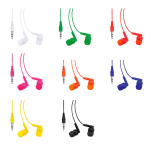 Écouteurs de différentes couleurs avec connexion Jack 3.5mm couleur jaune vue détaillée 1