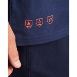 T-shirt ignifuge à manches longues 220 g/m² Roly Defender couleur bleu marine vue détaillée 1