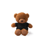 Peluche avec t-shirt en polyester et toucher ultra doux couleur noir deuxième vue