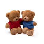 Peluche avec t-shirt en polyester et toucher ultra doux couleur rouge vue détaillée 1