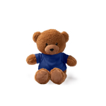 Peluche avec t-shirt en polyester et toucher ultra doux couleur bleu roi deuxième vue