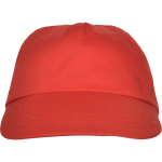 Casquette à 5 panneaux avec bande anti-transpiration 165 g/m² couleur rouge deuxième vue