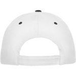 Casquette en coton à 6 panneaux avec fermeture velcro à l’arrière couleur blanc vue détaillée 1