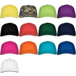 Casquette en coton à 6 panneaux avec fermeture velcro à l’arrière couleur blanc vue détaillée 3