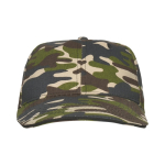 Casquette en coton à 6 panneaux avec fermeture velcro à l’arrière couleur orange deuxième vue
