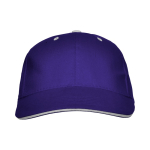 Casquette en coton à 6 panneaux avec fermeture velcro à l’arrière couleur orange deuxième vue