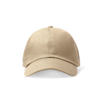Casquette à 6 panneaux avec œillets métalliques latéraux couleur taupe deuxième vue