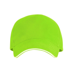 Casquette à 5 panneaux avec visière contrastée en coton 170 g/m² couleur blanc deuxième vue
