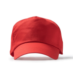 Casquette à 5 panneaux en coton avec œillets de ventilation 170 g/m² couleur rouge deuxième vue