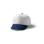 Casquette à 5 panneaux en coton avec œillets de ventilation 170 g/m² couleur blanc première vue d'usage