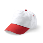 Casquette à 5 panneaux en coton avec œillets de ventilation 170 g/m² couleur blanc première vue d'usage