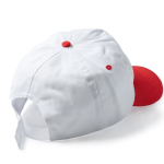 Casquette à 5 panneaux en coton avec œillets de ventilation 170 g/m² couleur blanc vue détaillée 1