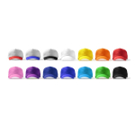 Casquette à 5 panneaux en coton avec œillets de ventilation 170 g/m² couleur blanc vue détaillée 4