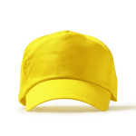 Casquette à 5 panneaux en coton avec œillets de ventilation 170 g/m² couleur jaune deuxième vue