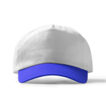 Casquette à 5 panneaux en coton avec œillets de ventilation 170 g/m² couleur blanc/bleu deuxième vue