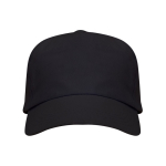 Casquette en coton avec velcro ajustable et œillets de ventilation couleur noir deuxième vue