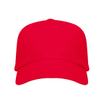 Casquette en coton avec velcro ajustable et œillets de ventilation couleur rouge deuxième vue