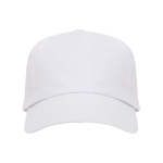 Casquette en coton avec velcro ajustable et œillets de ventilation couleur blanc deuxième vue