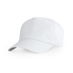 Casquette en coton avec velcro ajustable et œillets de ventilation couleur blanc première vue d'usage
