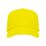 Casquette en coton avec velcro ajustable et œillets de ventilation couleur jaune deuxième vue