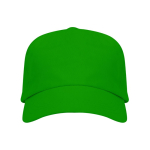 Casquette en coton avec velcro ajustable et œillets de ventilation couleur vert deuxième vue