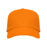 Casquette en coton avec velcro ajustable et œillets de ventilation couleur orange deuxième vue