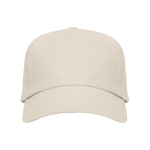 Casquette en coton avec velcro ajustable et œillets de ventilation couleur beige deuxième vue