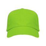 Casquette en coton avec velcro ajustable et œillets de ventilation couleur vert clair deuxième vue