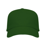 Casquette en coton avec velcro ajustable et œillets de ventilation couleur vert foncé deuxième vue