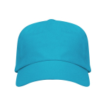 Casquette en coton avec velcro ajustable et œillets de ventilation couleur bleu ciel deuxième vue