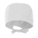 Bonnet sanitaire en polyester avec lanières ajustables 150 g/m² couleur blanc deuxième vue