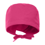 Bonnet sanitaire en polyester avec lanières ajustables 150 g/m² couleur rose deuxième vue