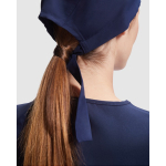Bonnet sanitaire en polyester avec lanières ajustables 150 g/m² couleur bleu marine cinquième vue d'usage