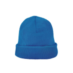 Bonnet en tricot acrylique avec revers double 320 g/m² couleur bleu roi deuxième vue
