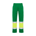 Pantalon de travail haute visibilité 200 g/m² Roly Naos couleur vert deuxième vue