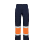 Pantalon de travail haute visibilité 200 g/m² Roly Naos couleur orange fluorescent deuxième vue