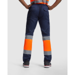 Pantalon de travail haute visibilité 200 g/m² Roly Naos couleur orange fluorescent quatrième vue d'usage