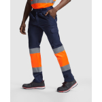 Pantalon de travail haute visibilité 200 g/m² Roly Naos couleur orange fluorescent cinquième vue d'usage