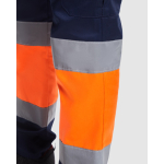 Pantalon de travail haute visibilité 200 g/m² Roly Naos couleur orange fluorescent vue détaillée 2