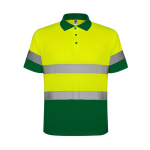 Polo de travail haute visibilité 170 g/m² Roly Polaris couleur vert deuxième vue