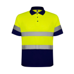 Polo de travail haute visibilité 170 g/m² Roly Polaris couleur bleu marine deuxième vue