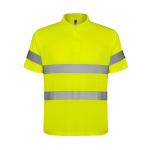 Polo de travail haute visibilité 170 g/m² Roly Polaris couleur jaune fluorescent deuxième vue