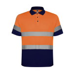 Polo de travail haute visibilité 170 g/m² Roly Polaris couleur orange fluorescent deuxième vue