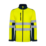 Veste softshell haute visibilité 320 g/m² Roly Antares couleur jaune fluorescent deuxième vue